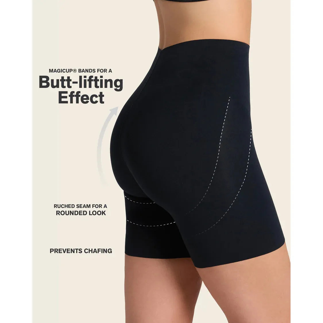 Seamless Butt Lifter Shaping Short-LEONISA-1000 Palms