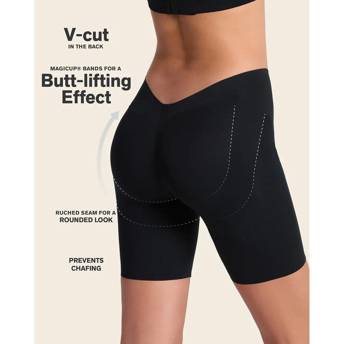 Undetectable Backless Moderate Shaper Short-LEONISA-1000 Palms