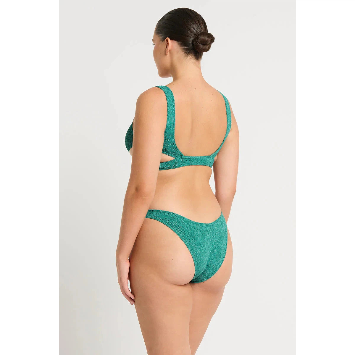 Nino Crop Top Teal Lurex-bond-eye-1000 Palms