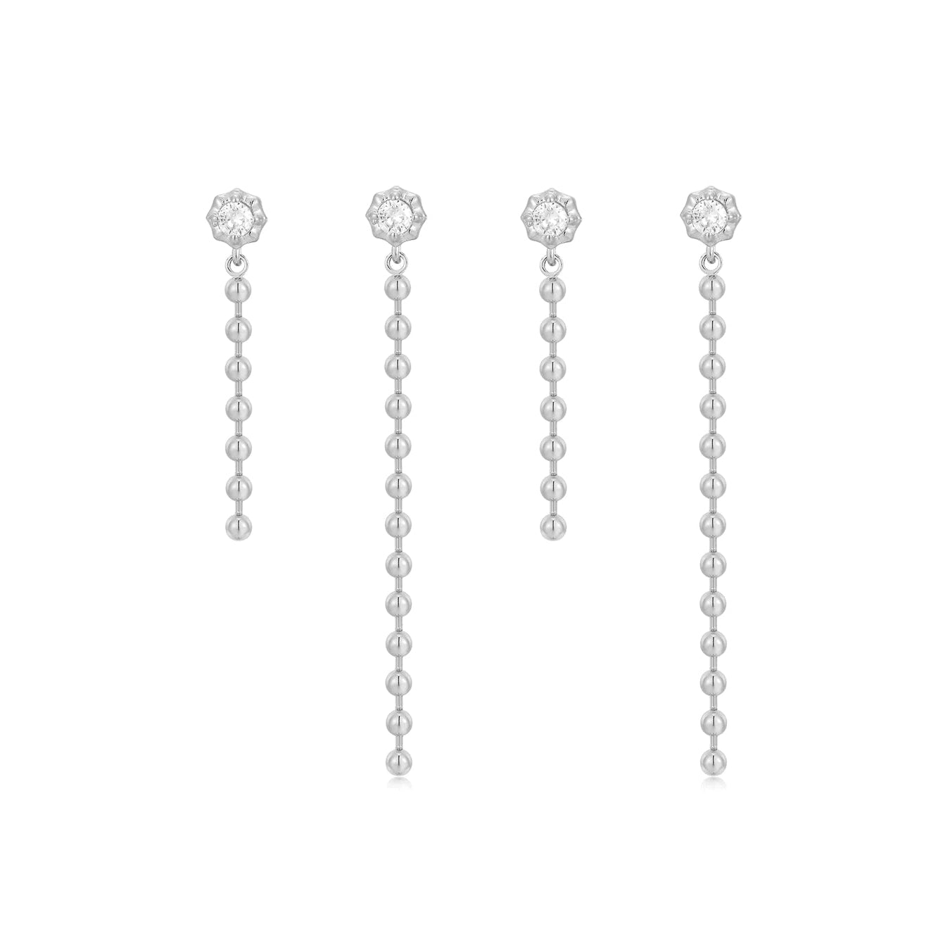 Ball Chain Drop Earring Set-Luv AJ-1000 Palms