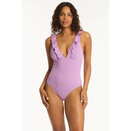 Interlace Frill One Piece-Sealevel-1000 Palms