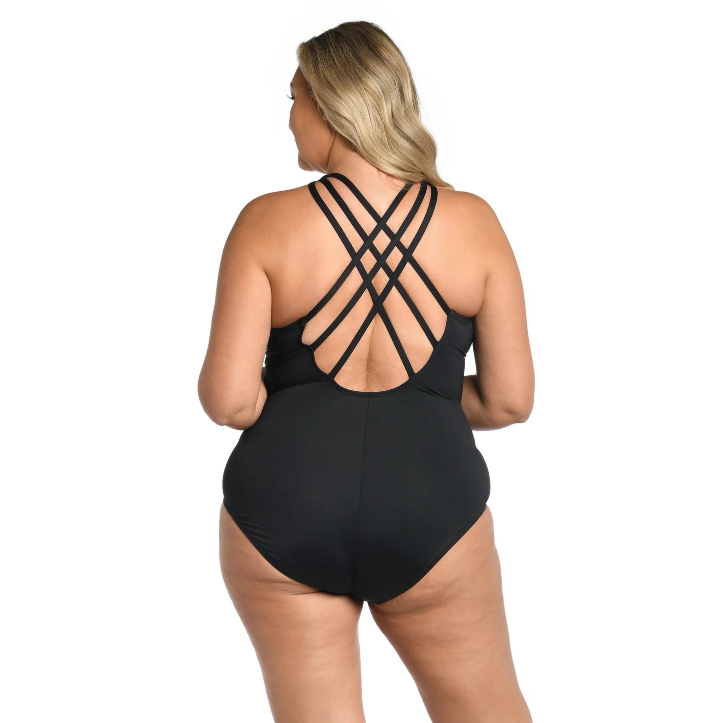 Island Goddess Multi Strap Cross-Back One Piece-La Blanca-1000 Palms