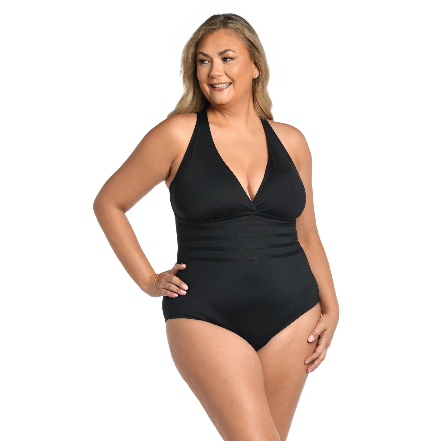 Island Goddess Multi Strap Cross-Back One Piece-La Blanca-1000 Palms