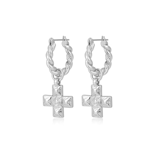 Molten Cross Twisted Hoops-Luv AJ-1000 Palms