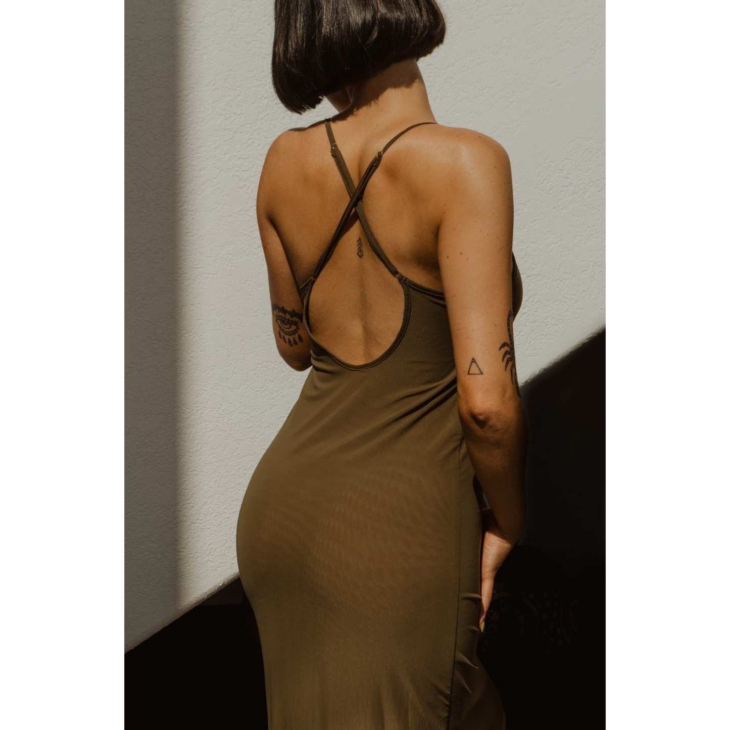 Mini Slip Dress Set-Fluid-1000 Palms