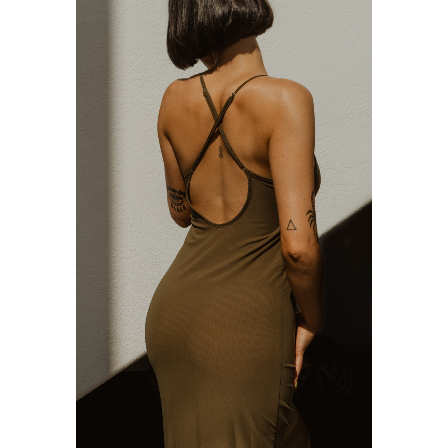 Mini Slip Dress Set-Fluid-1000 Palms