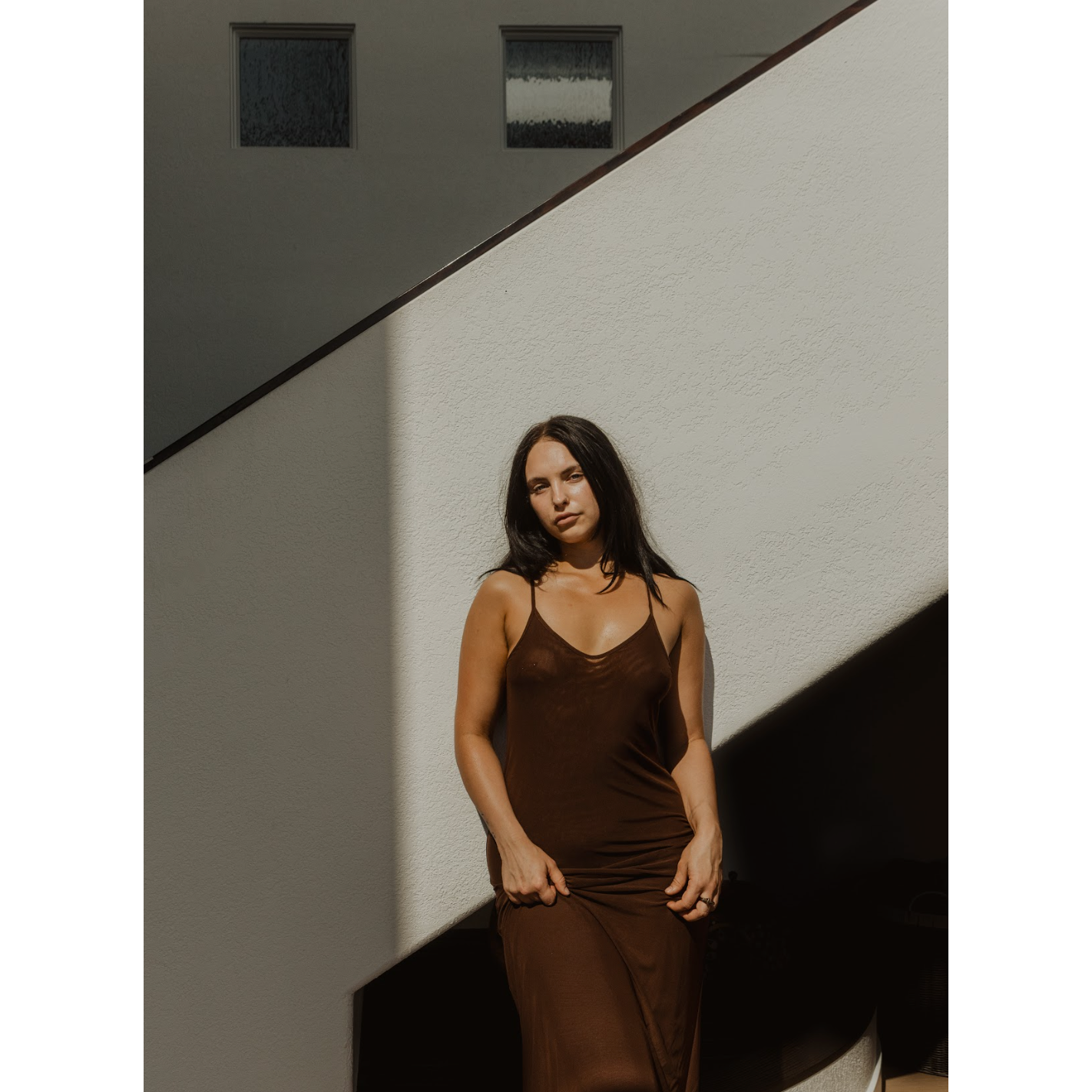 Midi Slip Dress Set-Fluid-1000 Palms