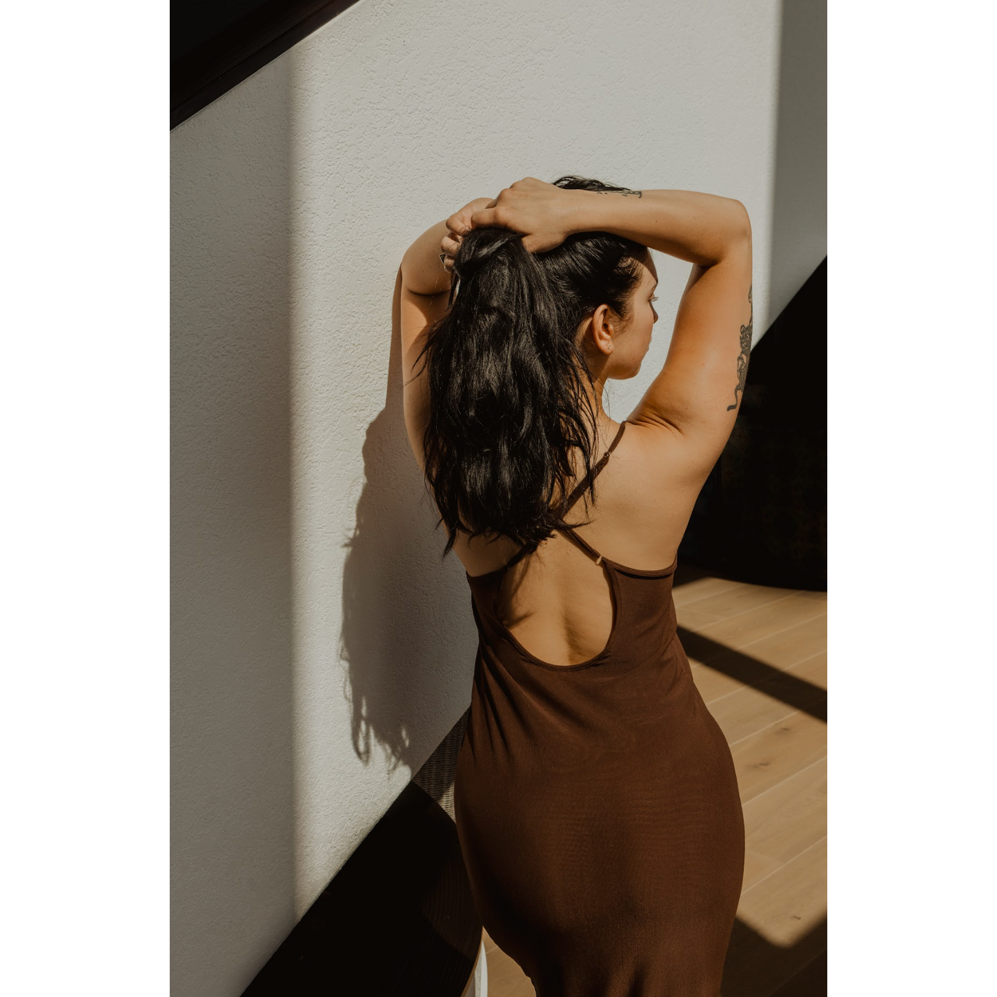 Midi Slip Dress Set-Fluid-1000 Palms