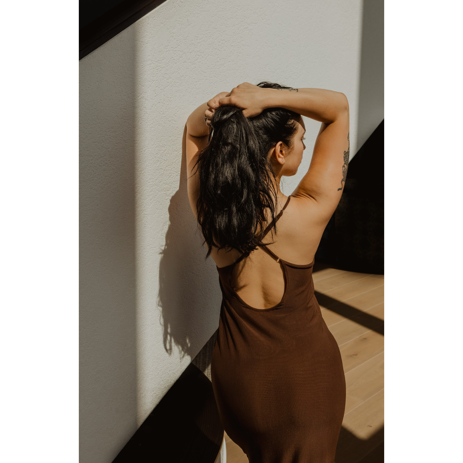 Midi Slip Dress Set-Fluid-1000 Palms