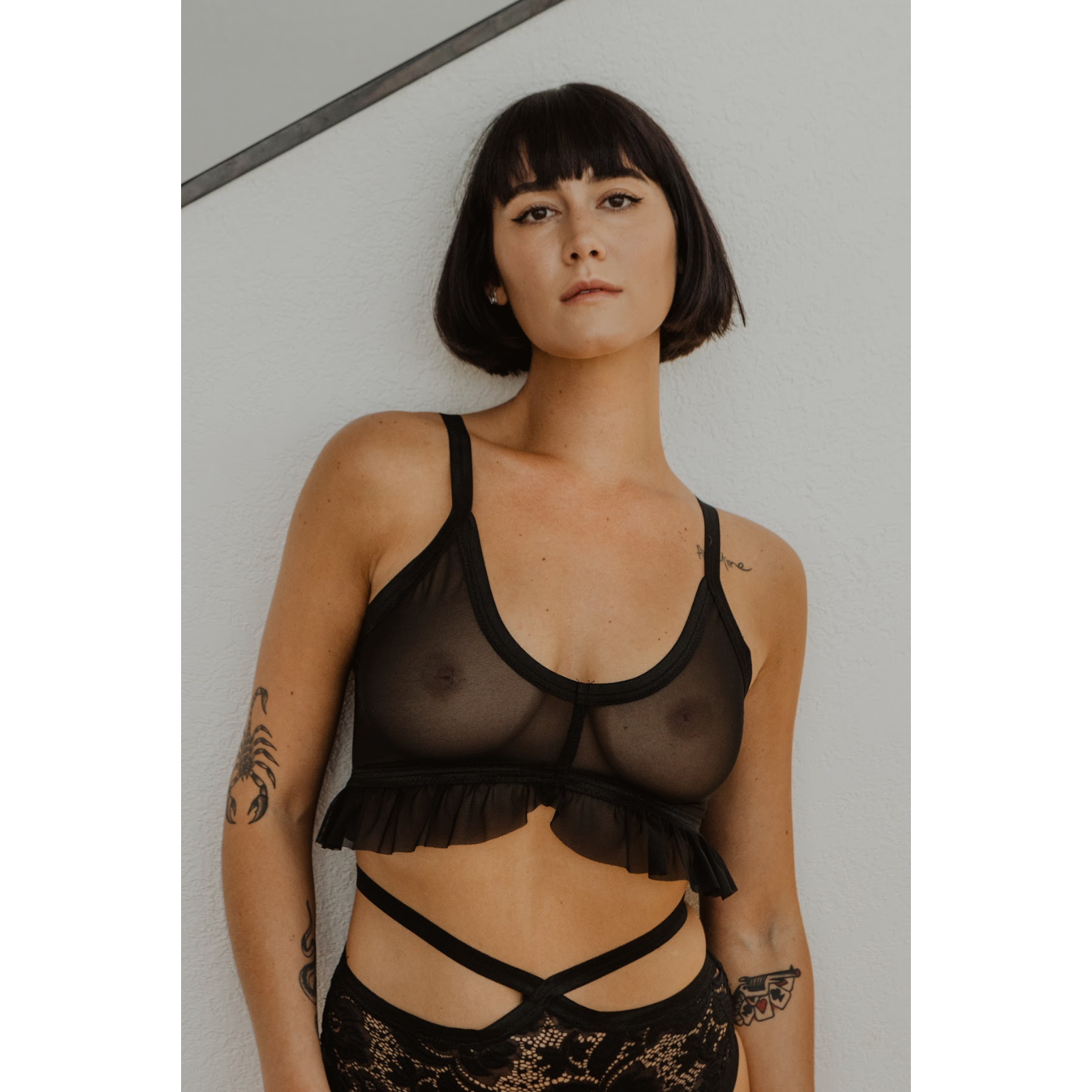 Ruff Cut Bralette-Cantiq-1000 Palms