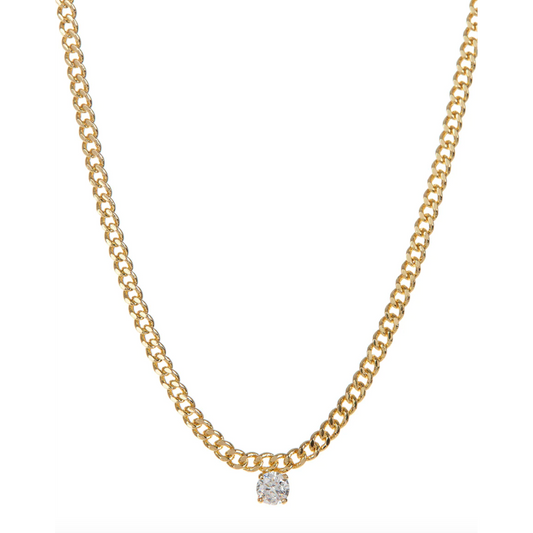 Bardot Stud Charm Necklace-Luv AJ-1000 Palms