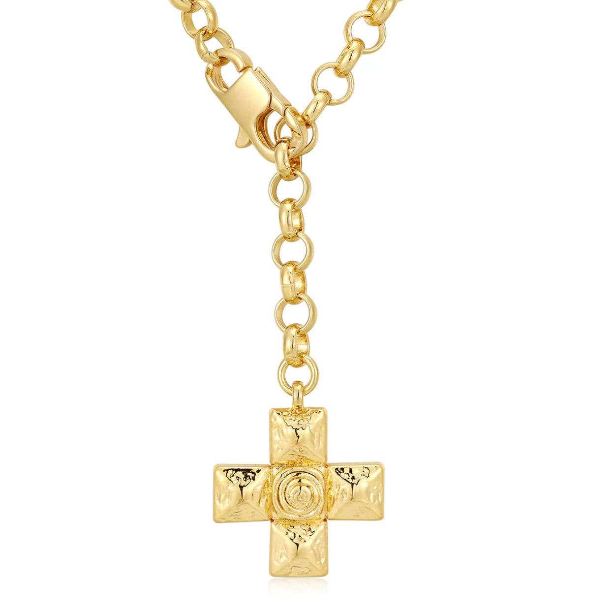 Molten Cross Pendant Necklace-Luv AJ-1000 Palms