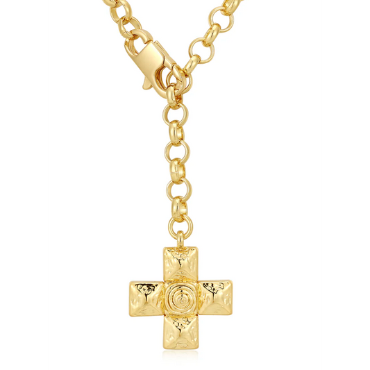 Molten Cross Pendant Necklace-Luv AJ-1000 Palms