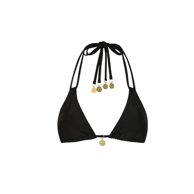 Twilight Black Halter Bralette Bikini Top-Kulani Kinis-1000 Palms