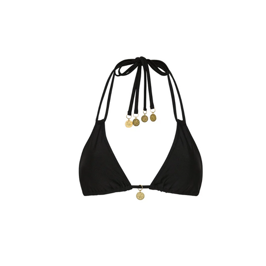 Twilight Black Halter Bralette Bikini Top-Kulani Kinis-1000 Palms