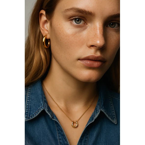 Horse Shoe Charm Necklace-Bizou-1000 Palms