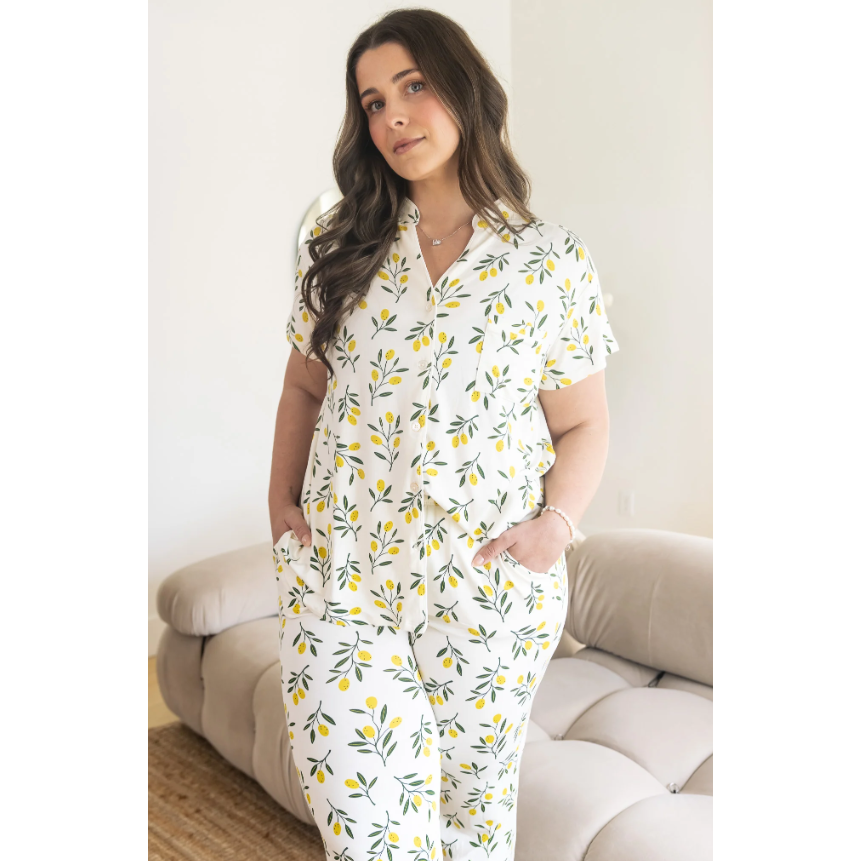 Olive Ladies Cropped Pant Set-Bambi & Birdie-1000 Palms