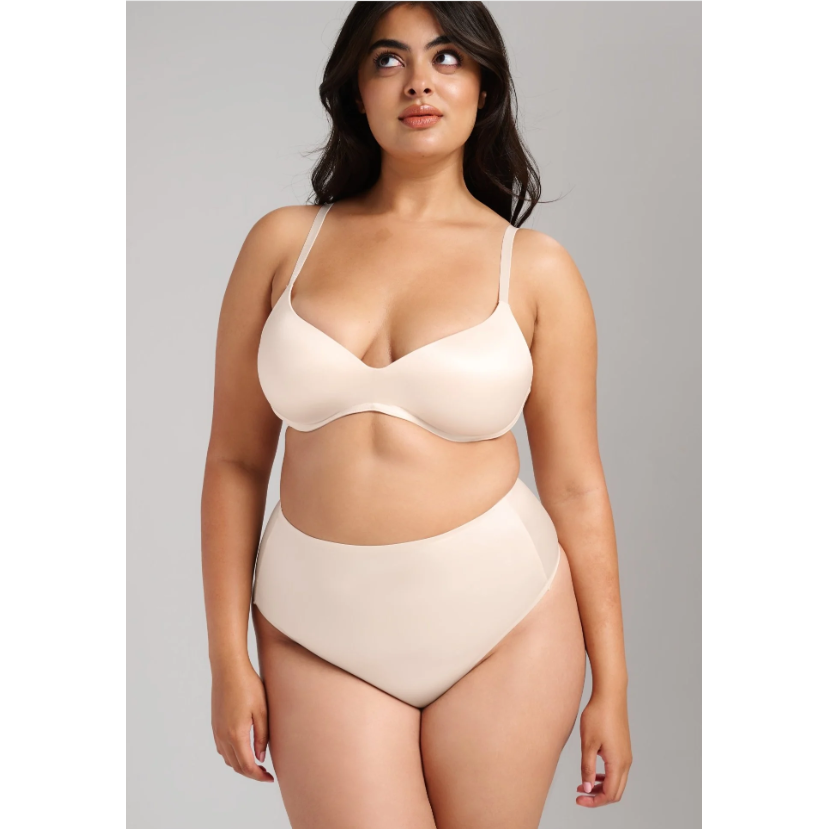 Champagne Smooth Satin Thong-Siella-1000 Palms