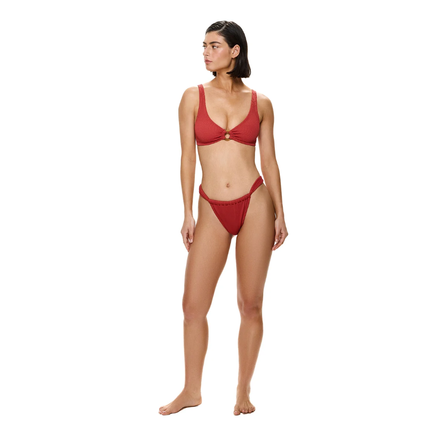 Paprika V neck Ring Top-Gottex-1000 Palms