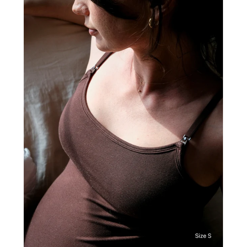Soft Rib Nursing Tank Cocoa-Embrace-1000 Palms