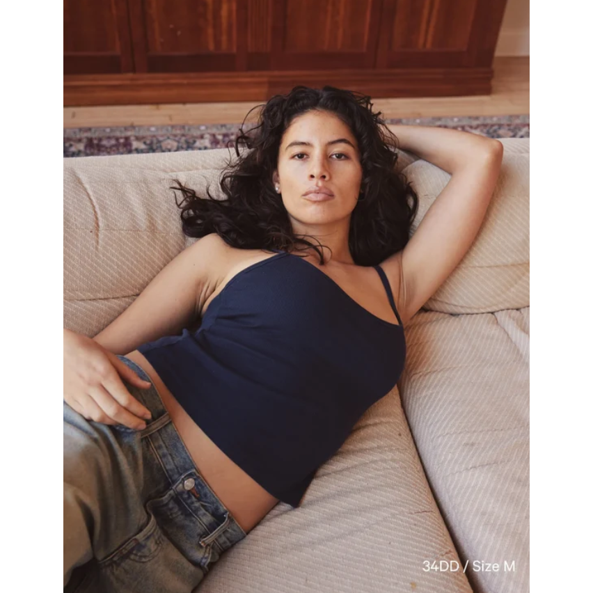Ribbed Bra Top Navy-Embrace-1000 Palms