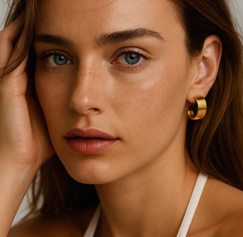 Large Gold Hoops-Bizou-1000 Palms