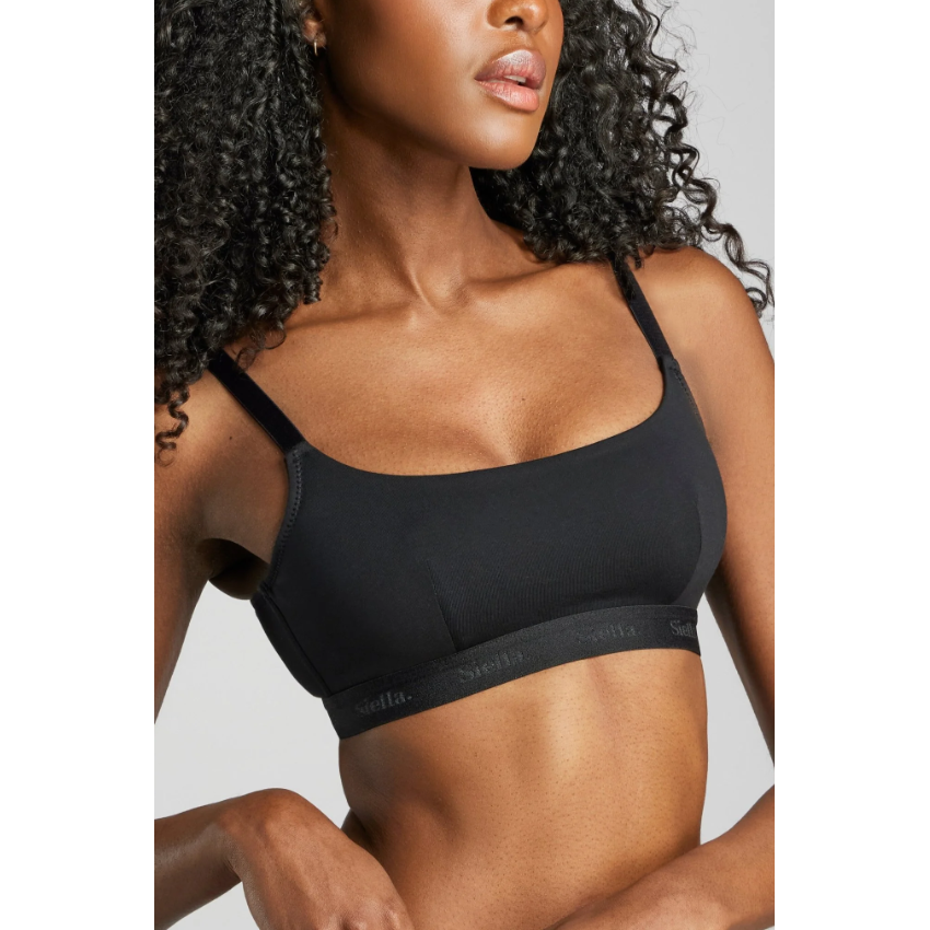 Organic Cotton Scoop Neck Bra-Siella-1000 Palms