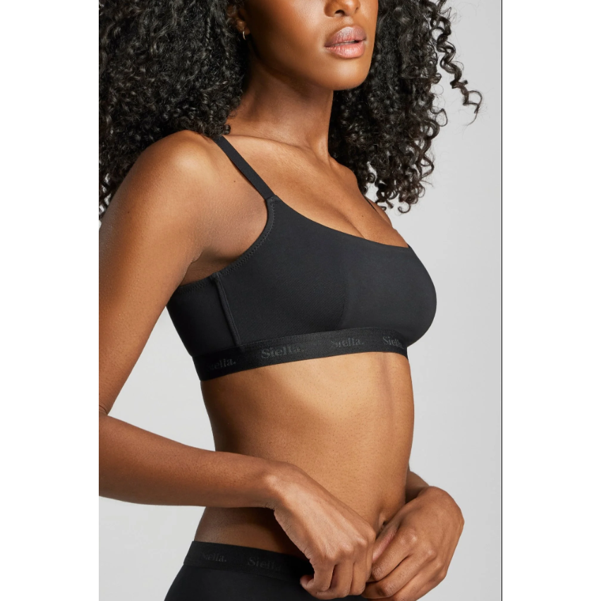 Organic Cotton Scoop Neck Bra-Siella-1000 Palms