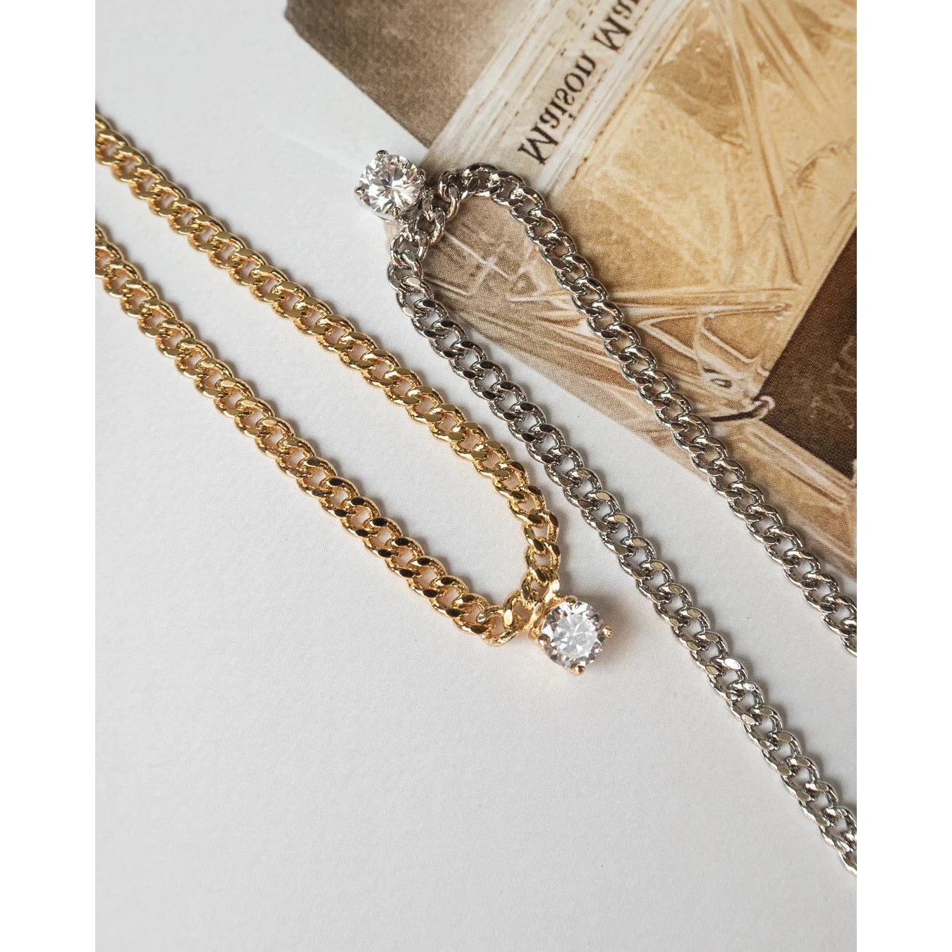 Bardot Stud Charm Necklace-Luv AJ-1000 Palms