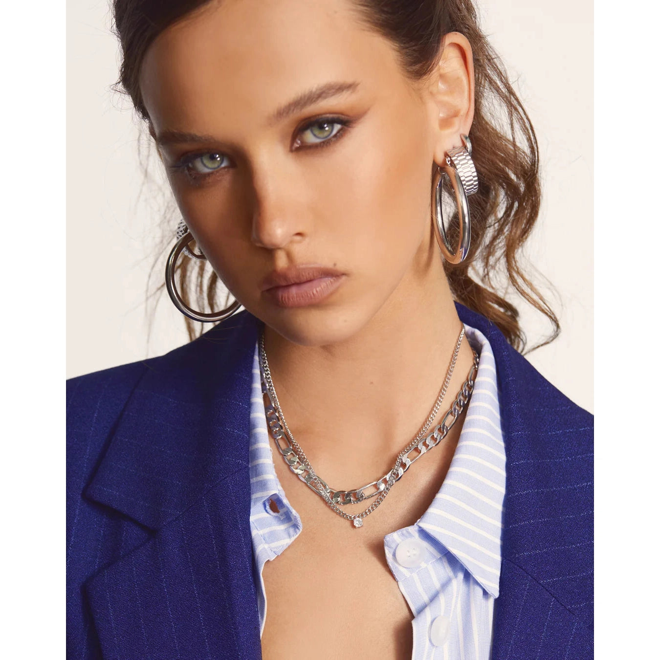 Bardot Stud Charm Necklace-Luv AJ-1000 Palms