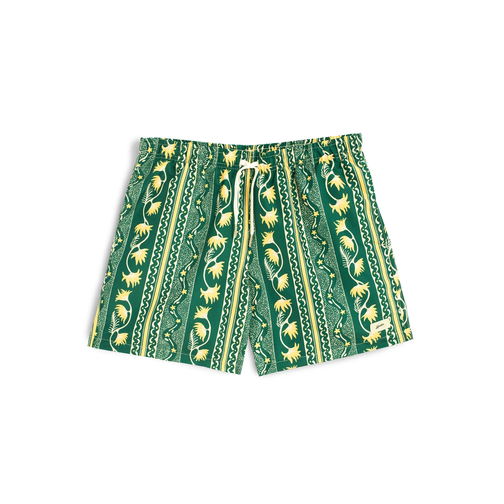 Botanical Stripe Swim Trunk-Bather-1000 Palms