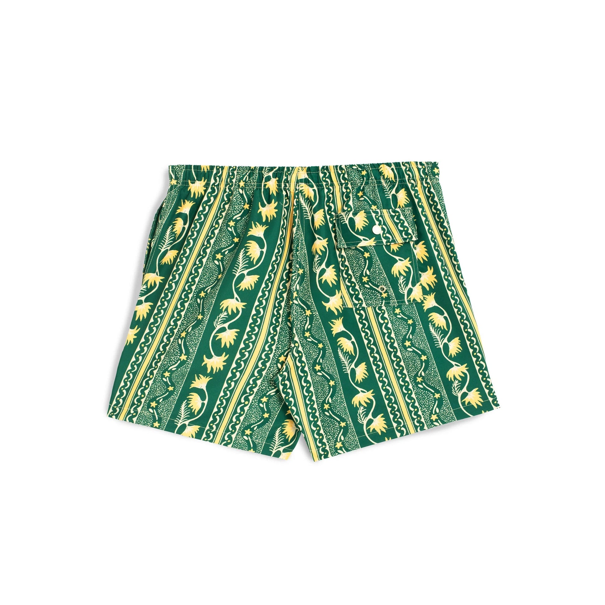 Botanical Stripe Swim Trunk-Bather-1000 Palms