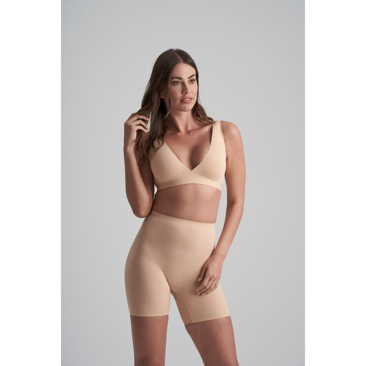 Deep Plunge Bra Top-Bye Bra-1000 Palms