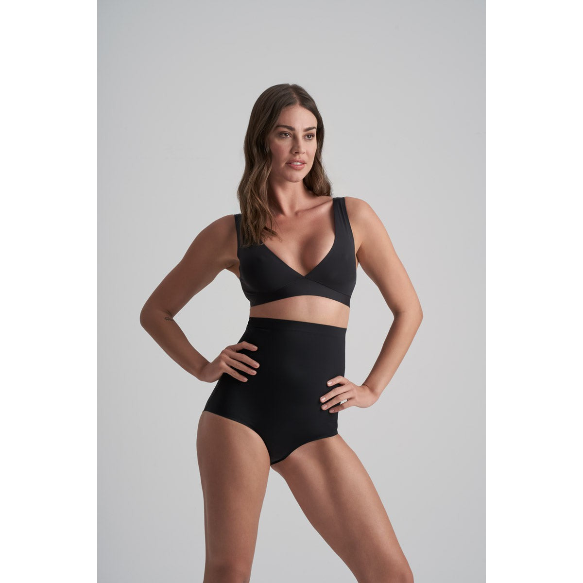 Deep Plunge Bra Top-Bye Bra-1000 Palms