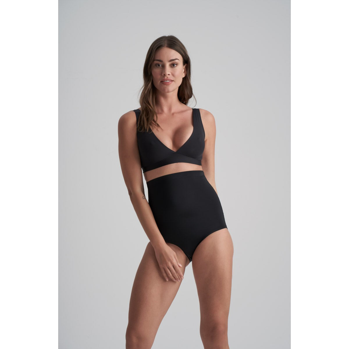 Deep Plunge Bra Top-Bye Bra-1000 Palms