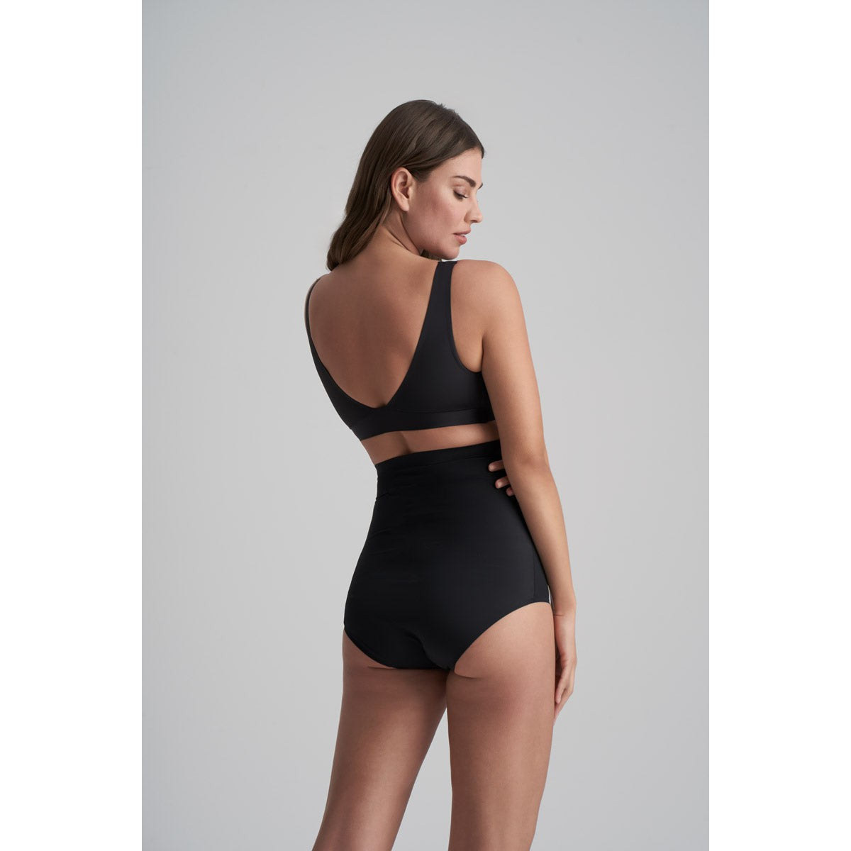 Deep Plunge Bra Top-Bye Bra-1000 Palms