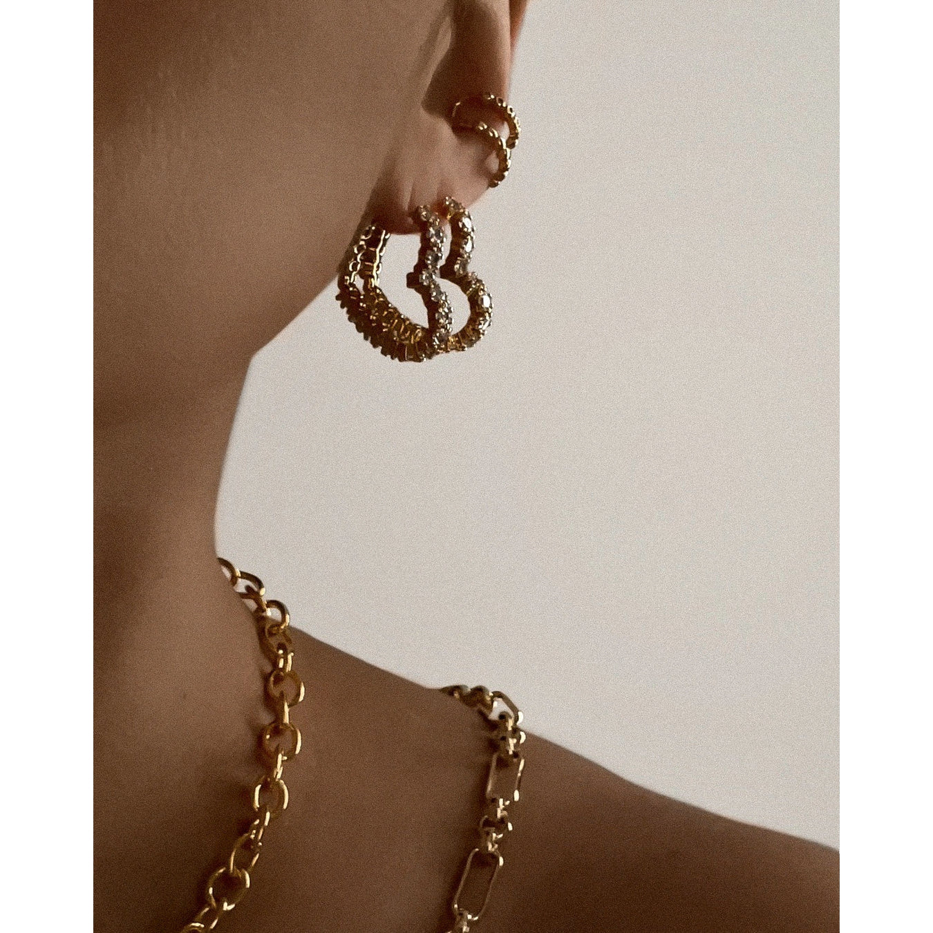 Diamond Bijou Hoops-Luv AJ-1000 Palms
