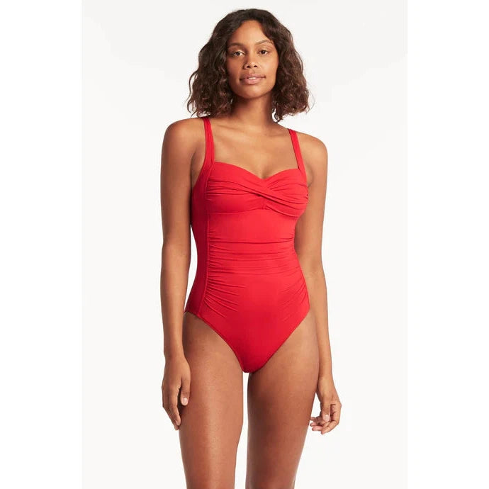 Essential Twist Front One Piece-Sealevel-1000 Palms