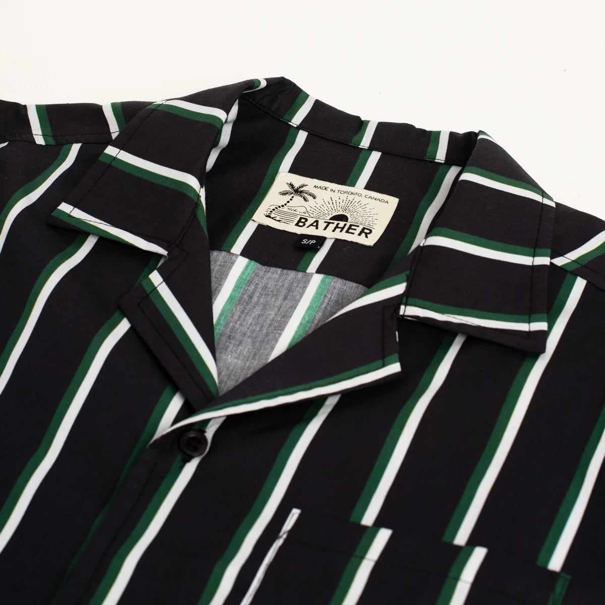 Fine Stripe Camp Shirt-Bather-1000 Palms