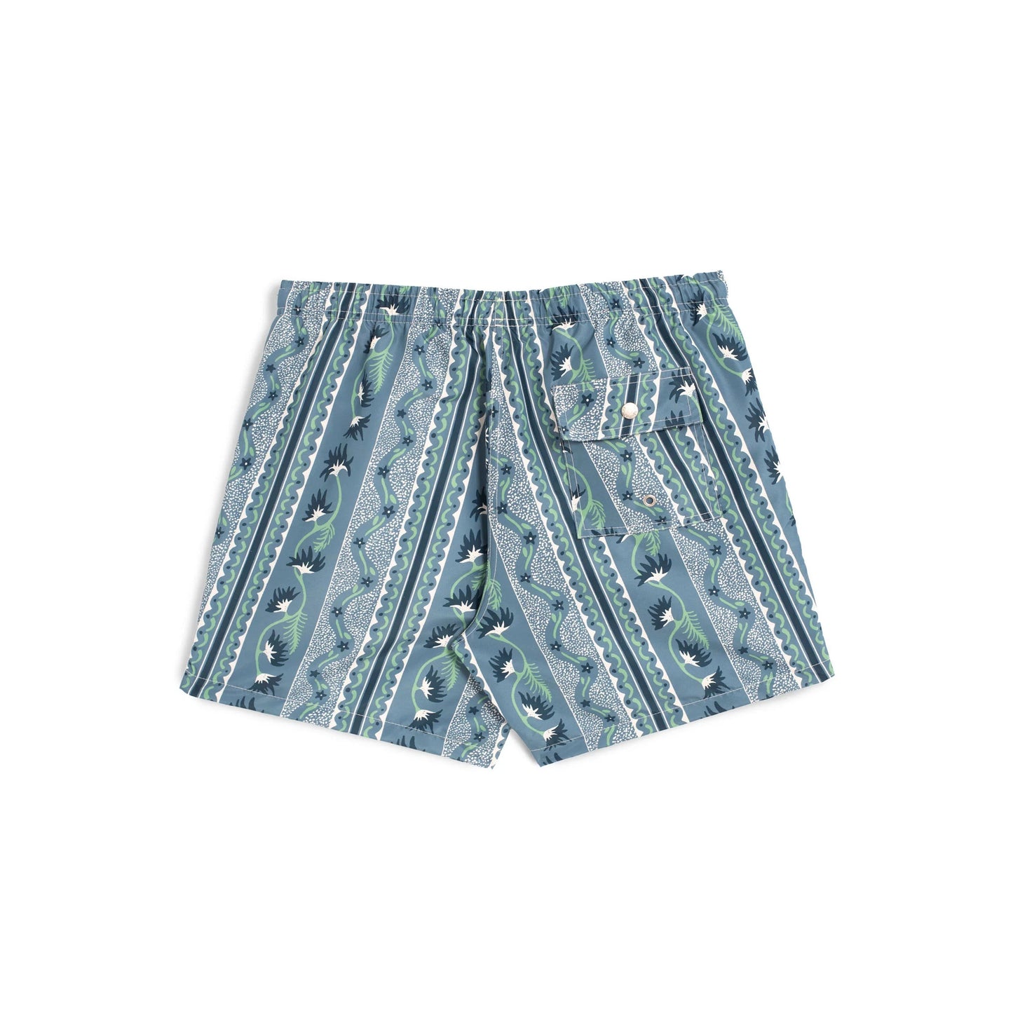 Botanical Stripe Swim Trunk-Bather-1000 Palms