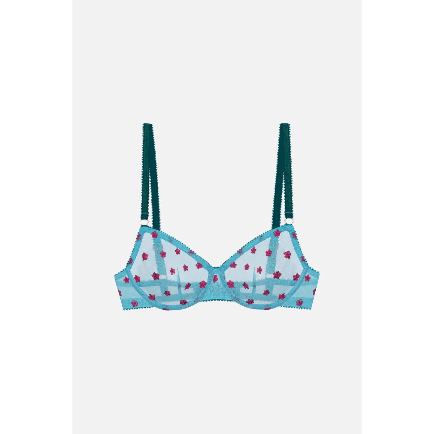 Maudie Embroidered Underwire Bra-Dora Larsen-1000 Palms