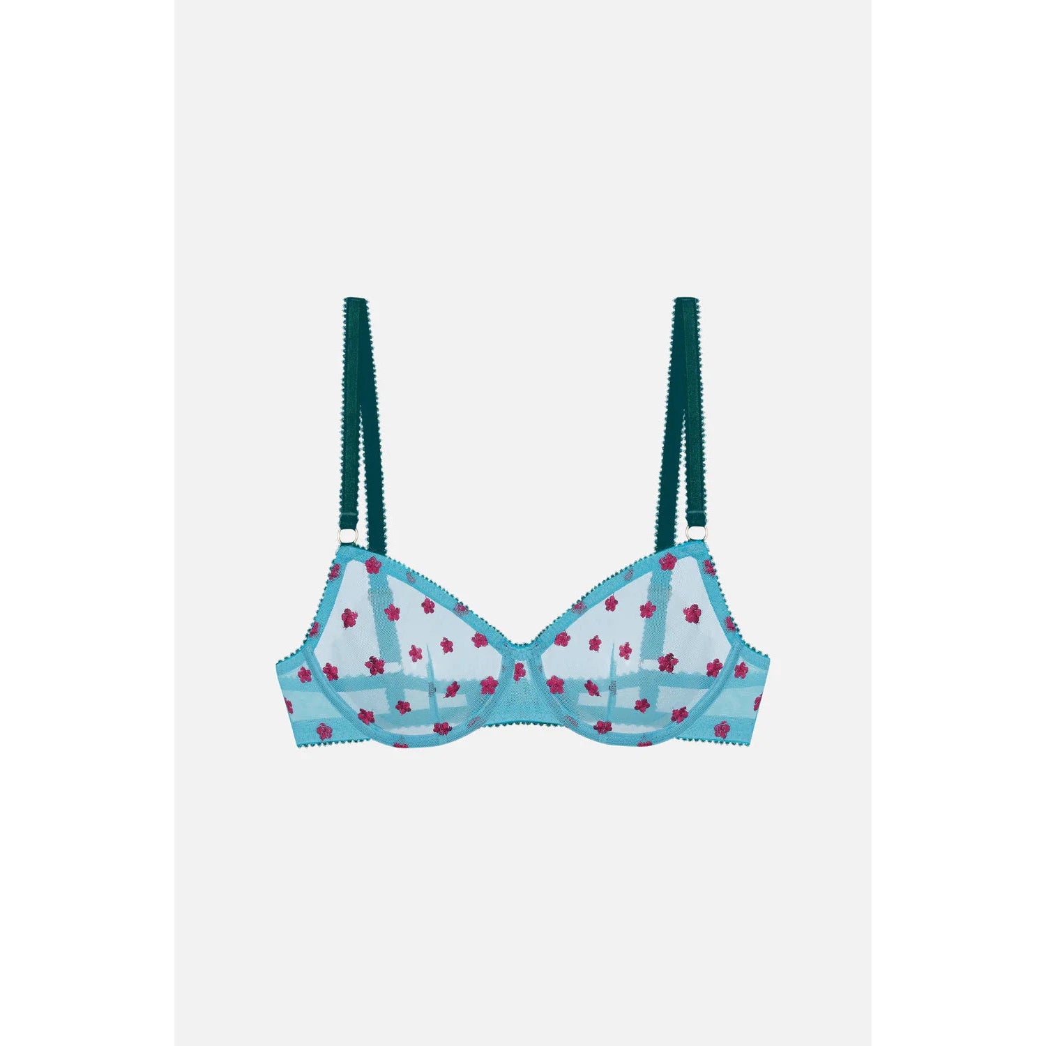Maudie Embroidered Underwire Bra-Dora Larsen-1000 Palms
