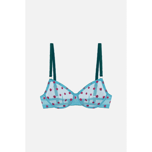 Maudie Embroidered Underwire Bra-Dora Larsen-1000 Palms