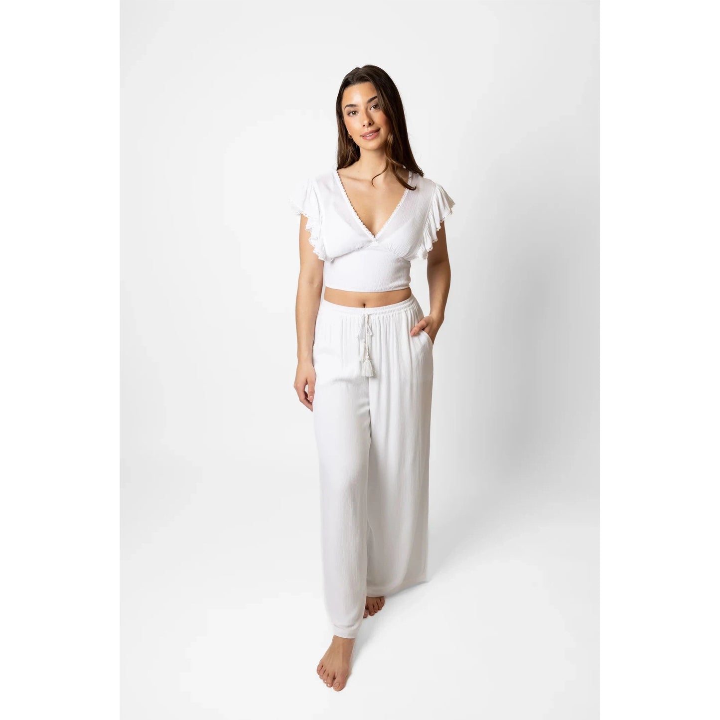 Miami Tie Front Pant-Koy-1000 Palms
