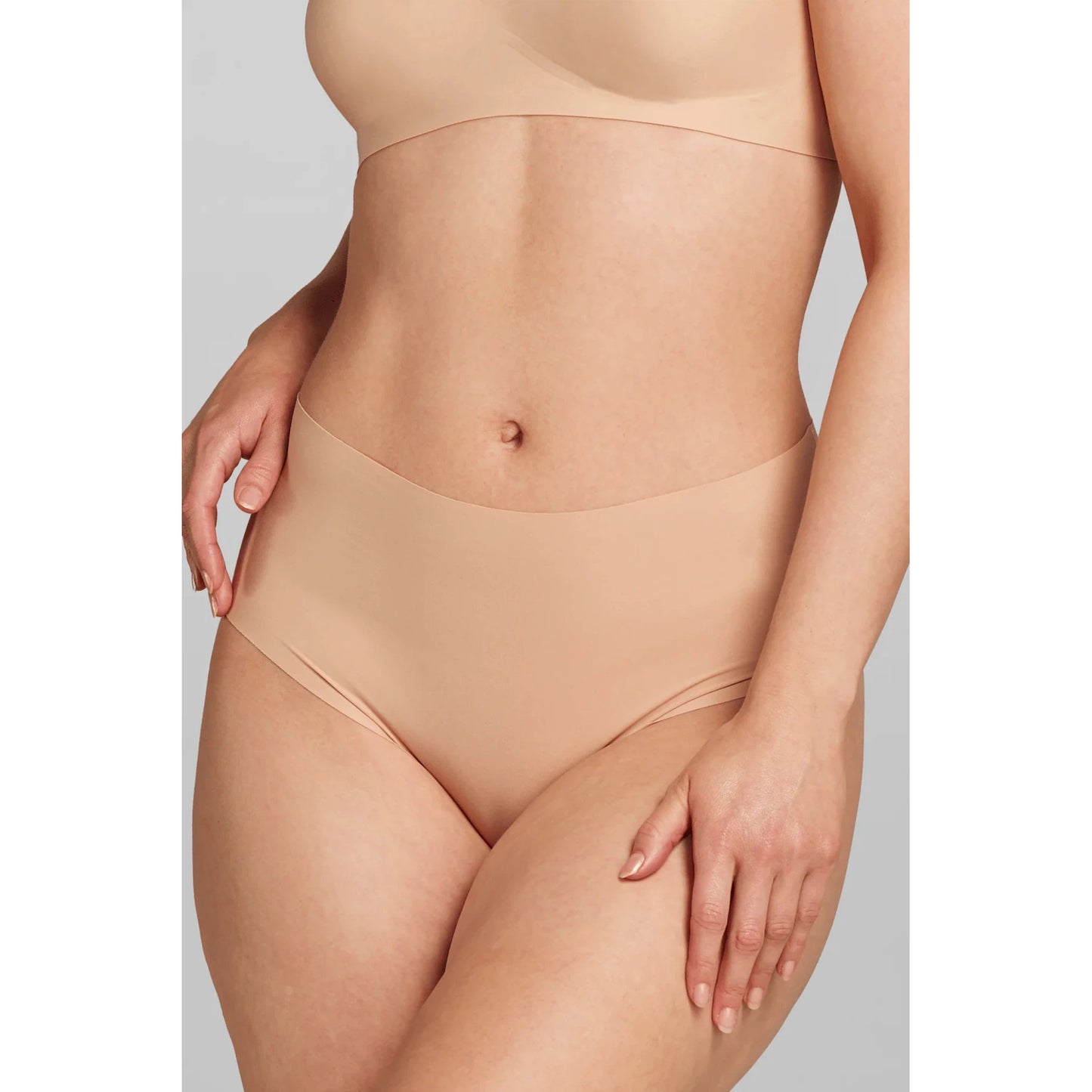No Show High Waist Brief-Siella-1000 Palms