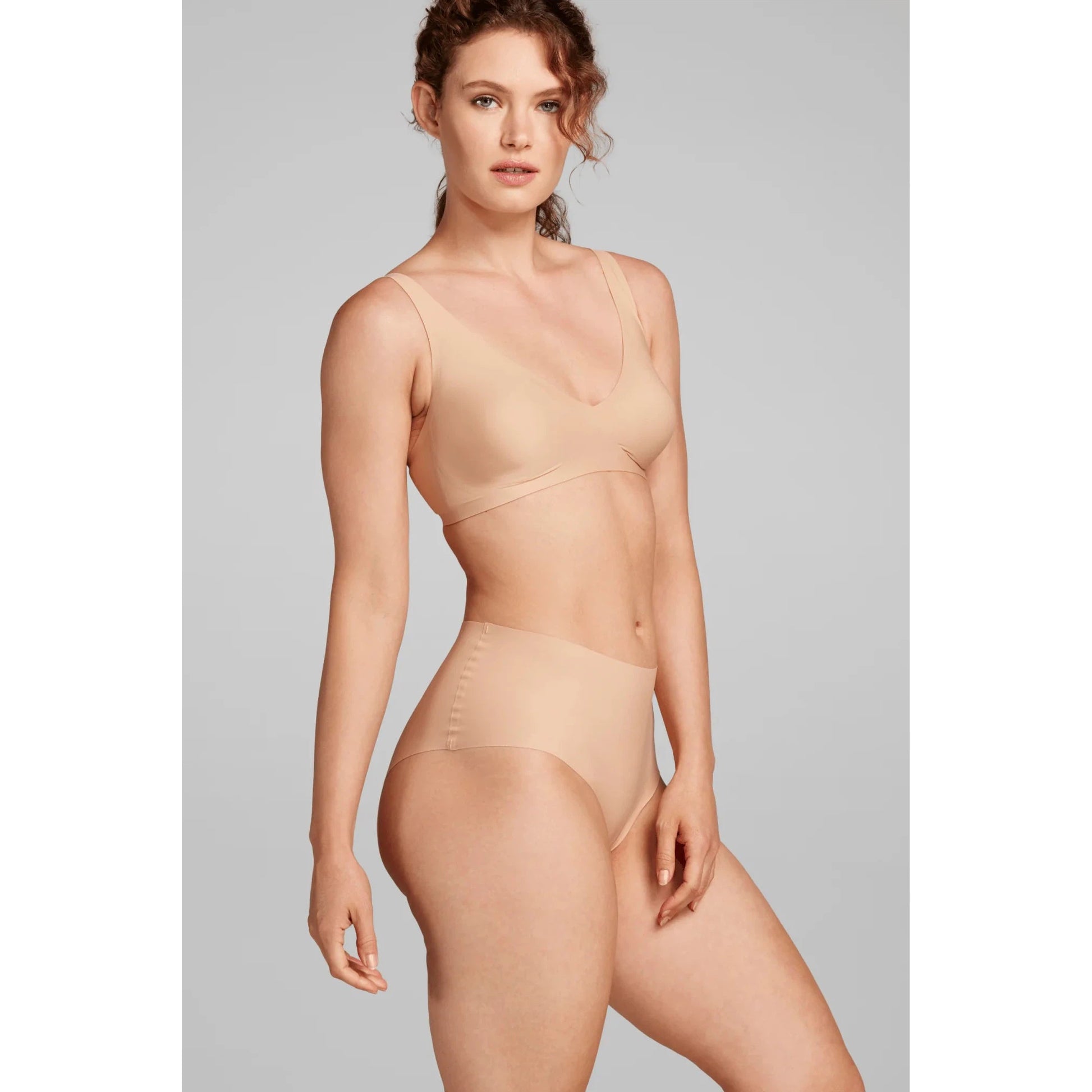 No Show High Waist Brief-Siella-1000 Palms
