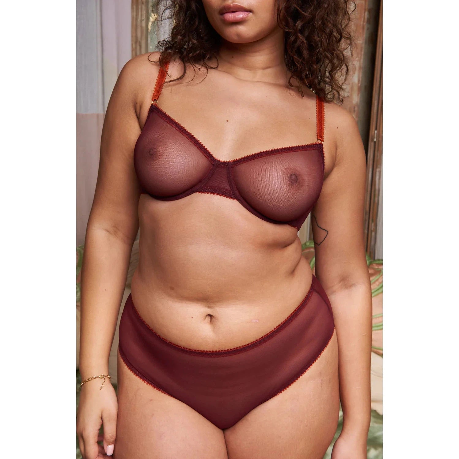 Rumi Clean Tulle High Waist Knicker-Dora Larsen-1000 Palms