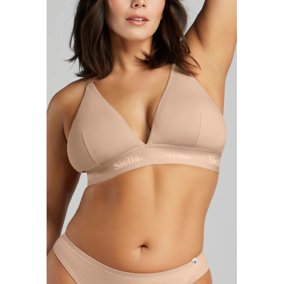 Organic Cotton Triangle Padded Bra-Siella-1000 Palms
