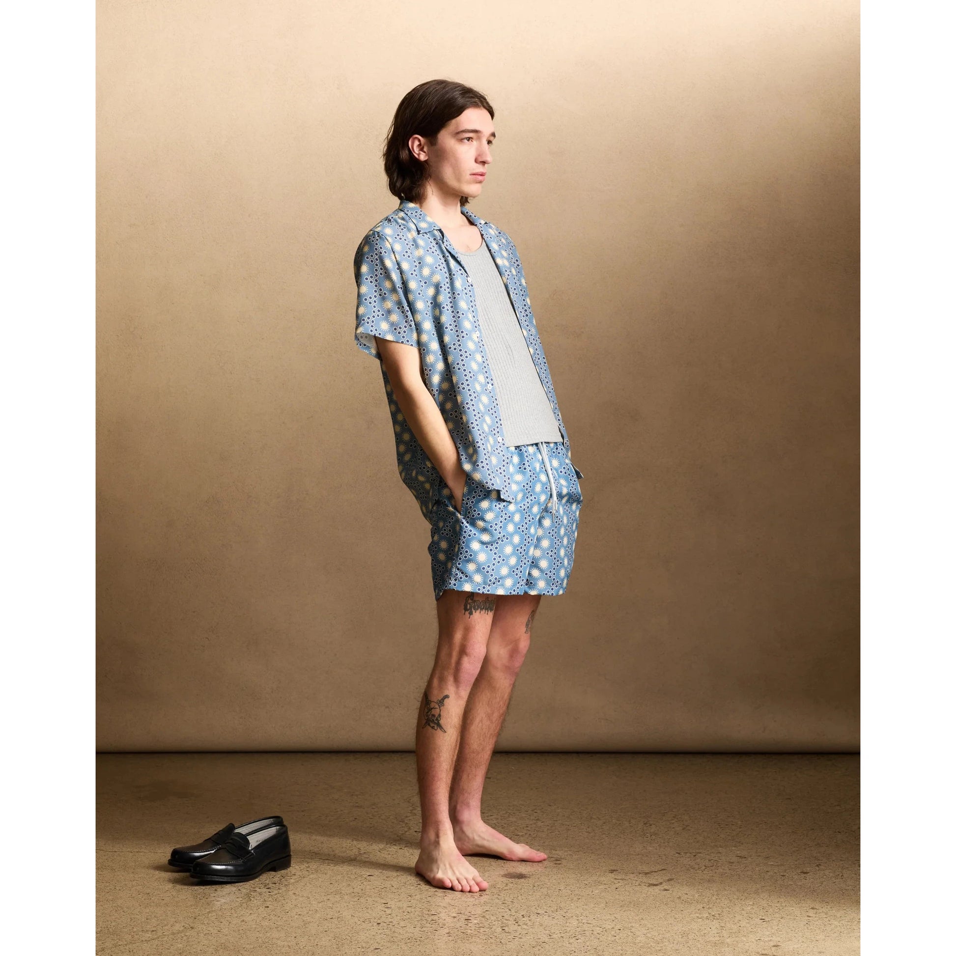 Disco Sun Swim Trunk-Bather-1000 Palms
