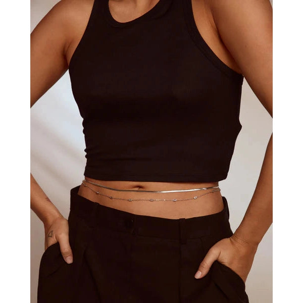 Mercer Belly Chain-Luv AJ-1000 Palms